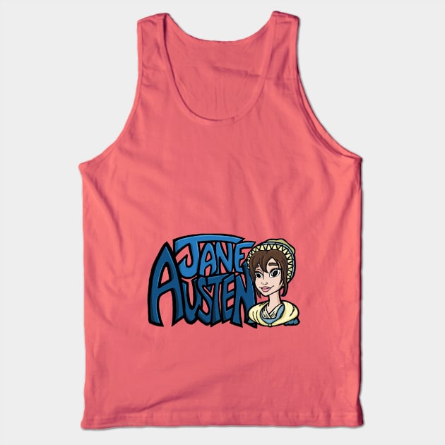 Jane Austen Drawing Tank Top by pembertea